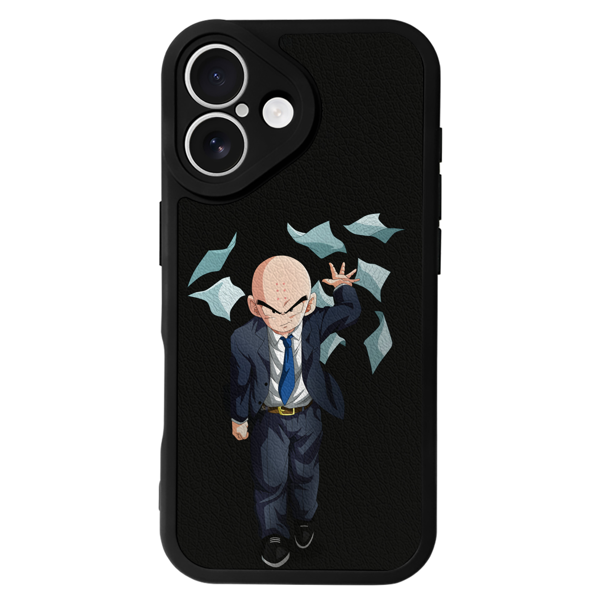 （画像用） ドラゴンボール クリリン DRAGON BALL krillin 【iPhone 16シリーズ対応】シリコンスマホケース（レザー調） 材質：シリコン